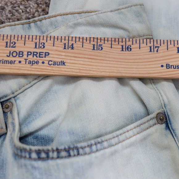 Lauren Ralph Lauren Jeans Size 14 Distressed Patchwork Denim Relaxed Fit Tapered - Picture 10 of 11